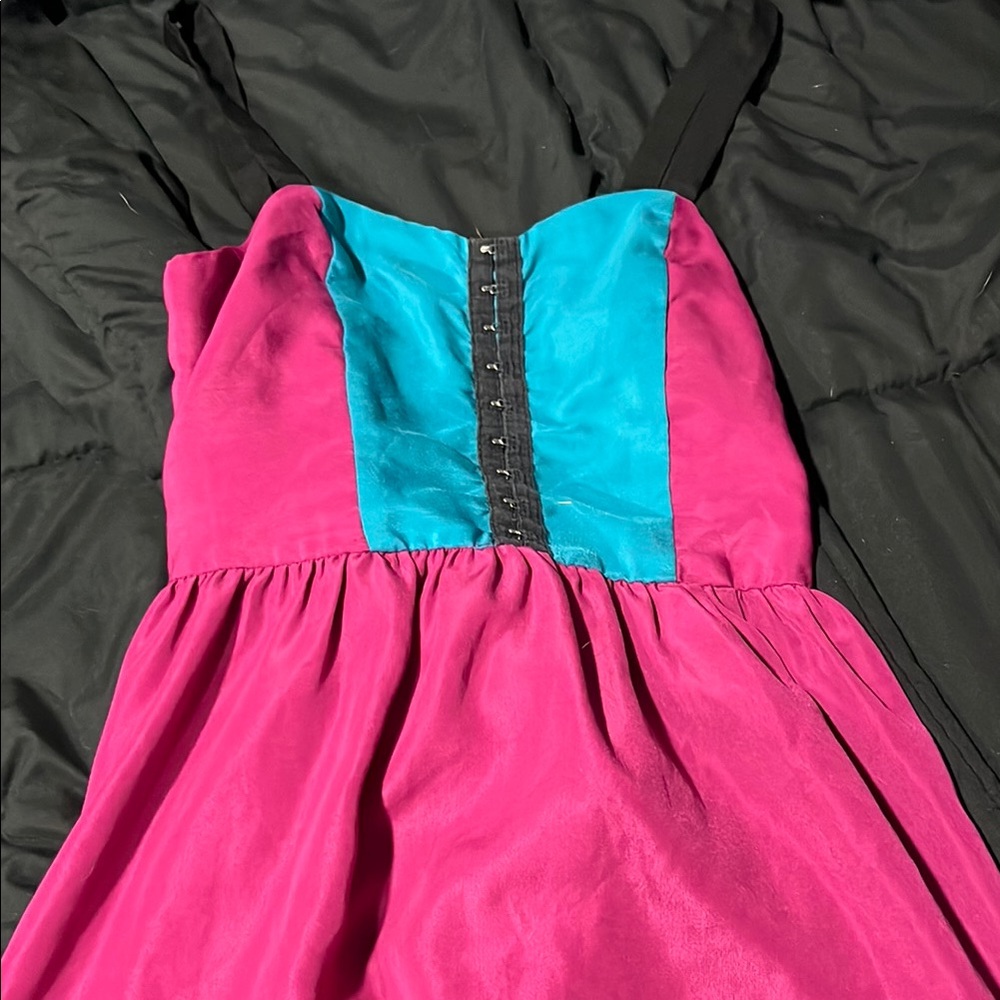 Stylish Pink and Blue Women's Dress